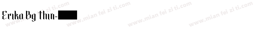 Erika Bg Thin字体转换